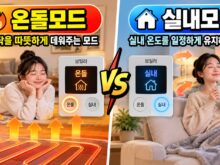 보일러 온돌모드 실내모드 차이