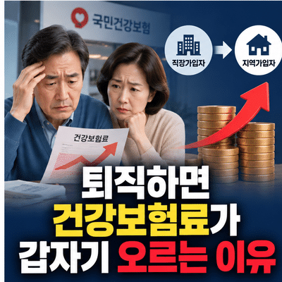 퇴직 후 건강보험료 갑자기 오르는 이유｜지역가입자 전환·줄이는 방법 총정리