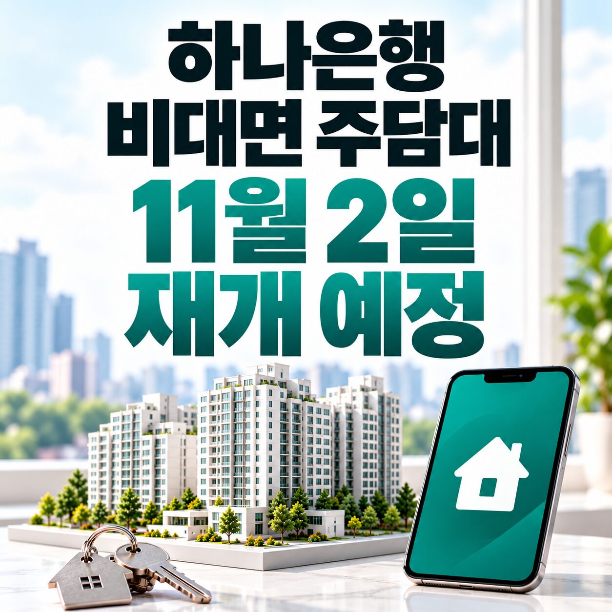 하나은행 비대면 주택담보대출 재개