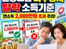 건강보험 피부양자 탈락 소득기준 5가지